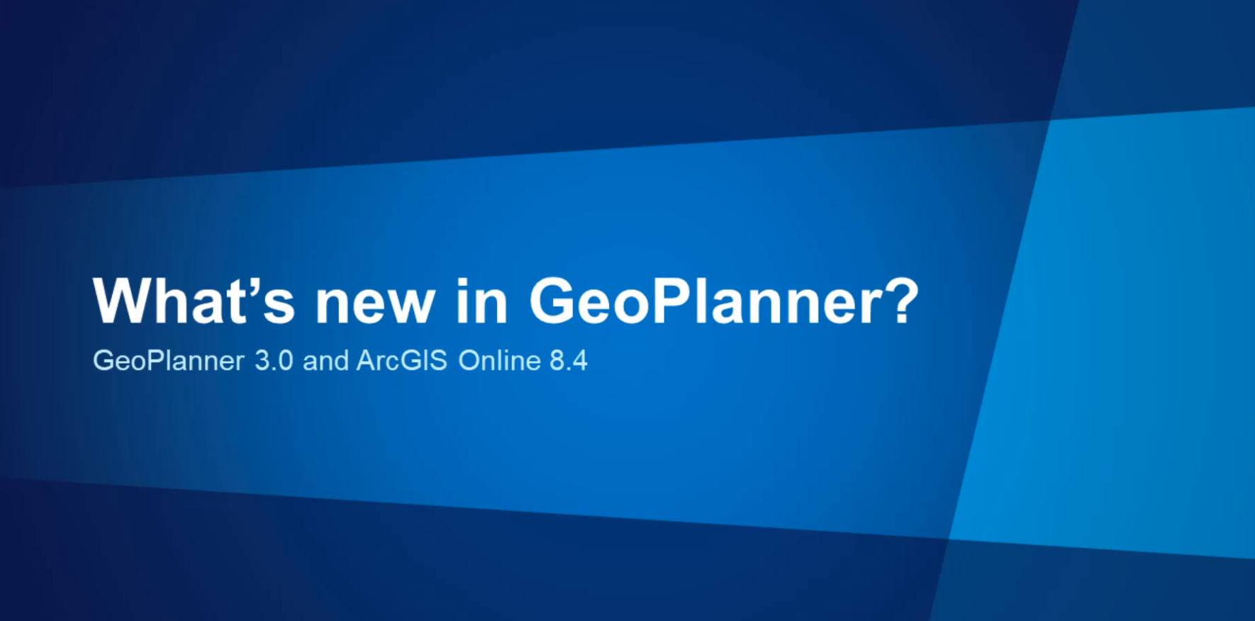 Nouveautés de GeoPlanner 3.3 - Regarder sur Esri Community